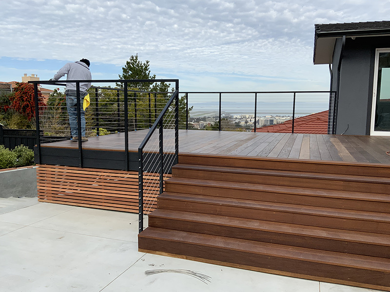 installing deck railing in Orange County