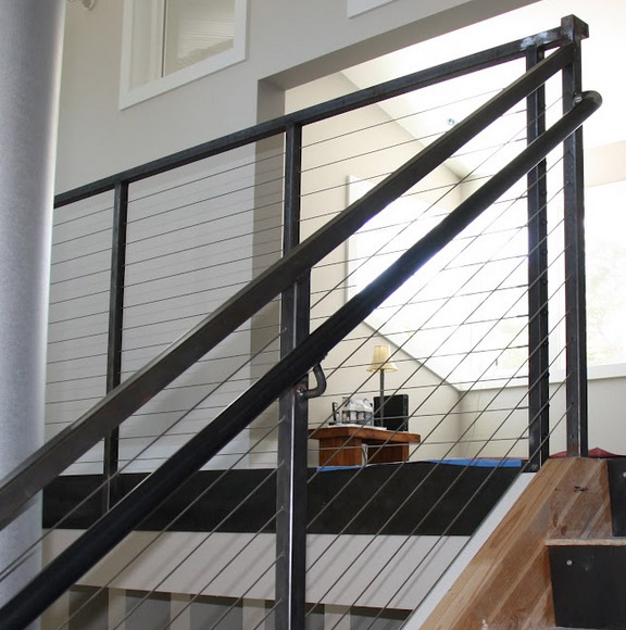 interior railing system installed by our team