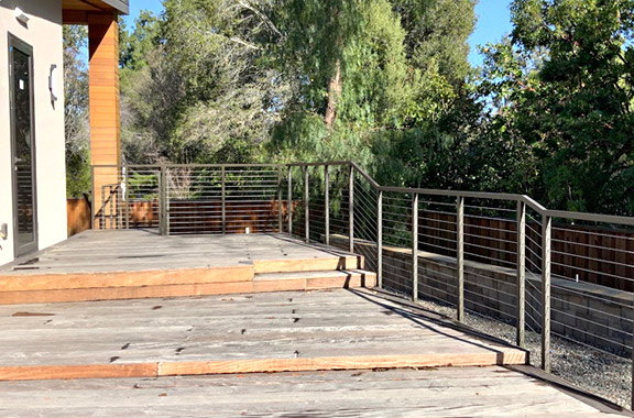 our team finished the installation of these cable railings in Placentia