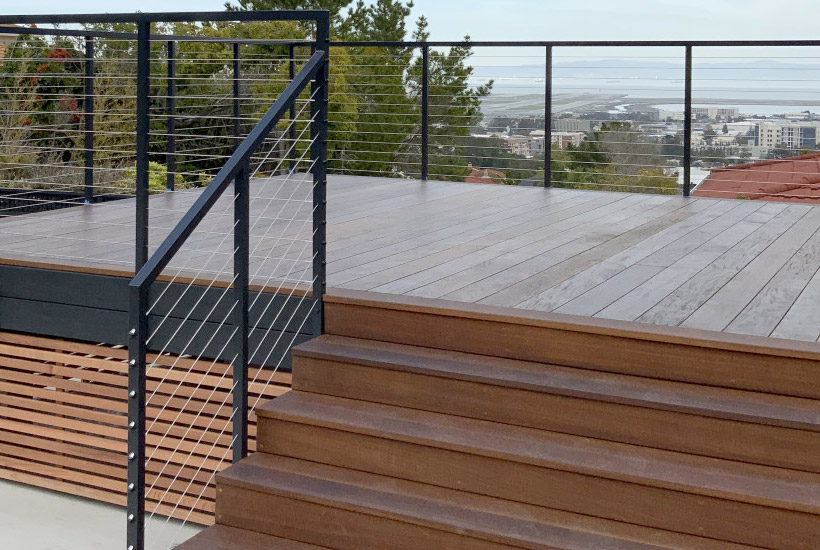 cable railing for rooftop decks: a stylish solution